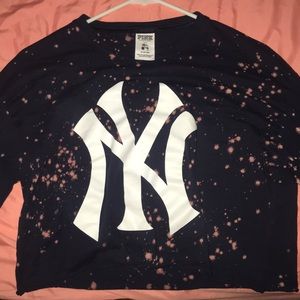 Victoria Secret Pink: MLB Navy Crop Top